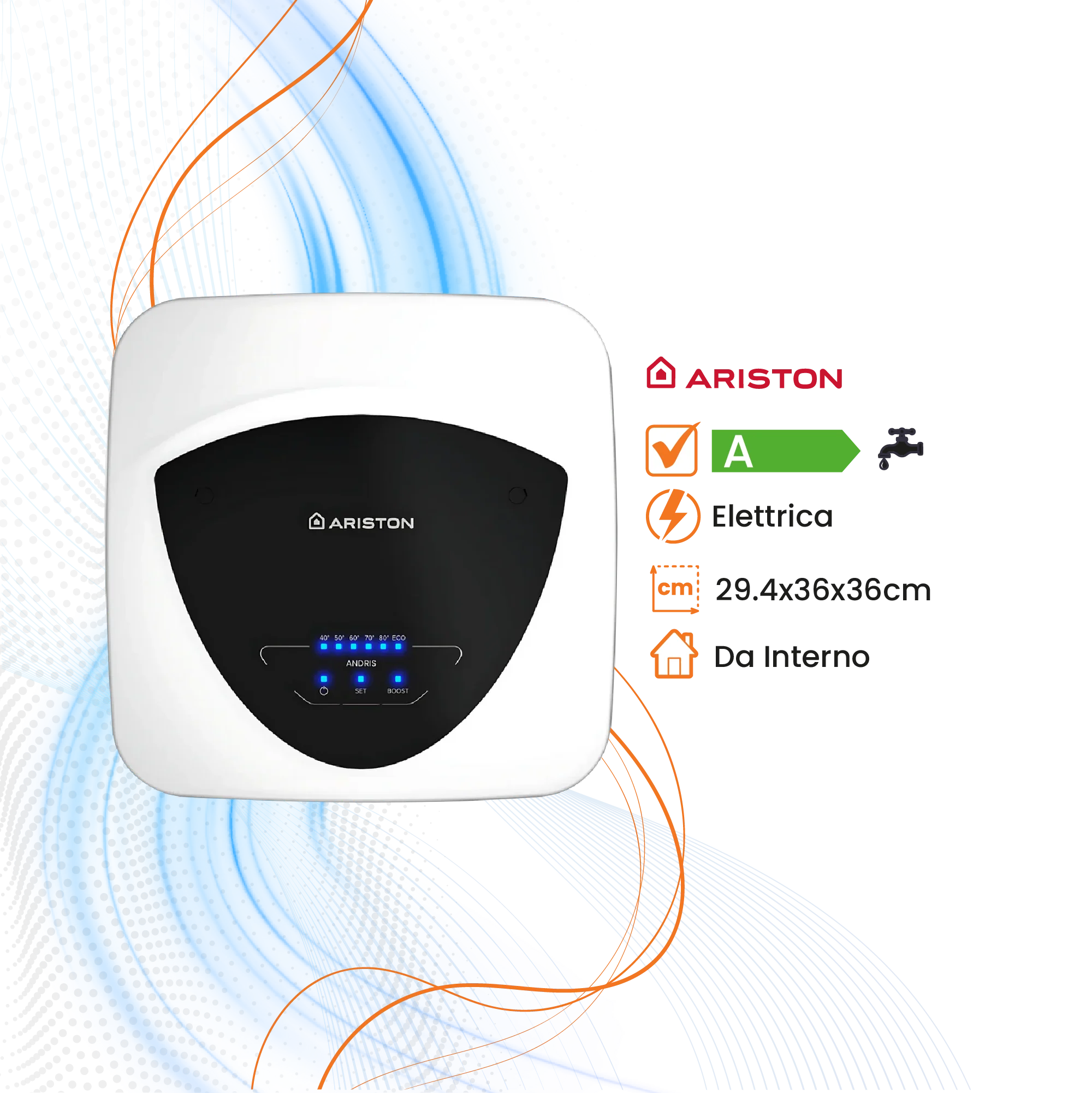 Scaldabagno Ariston Andris Elite Elettrico Sopralavello/Sottolavello