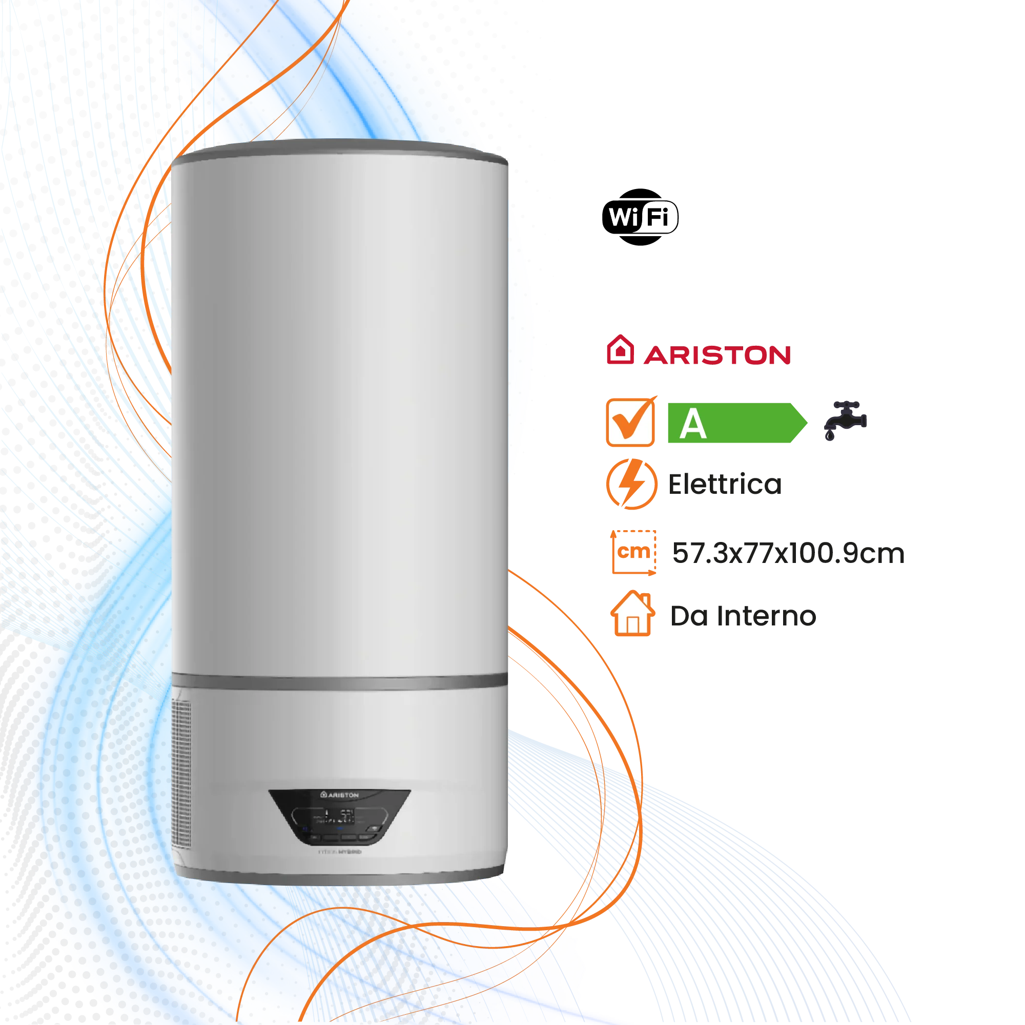 Scaldabagno Ariston Lydos Hybrid WiFi Elettrico Verticale