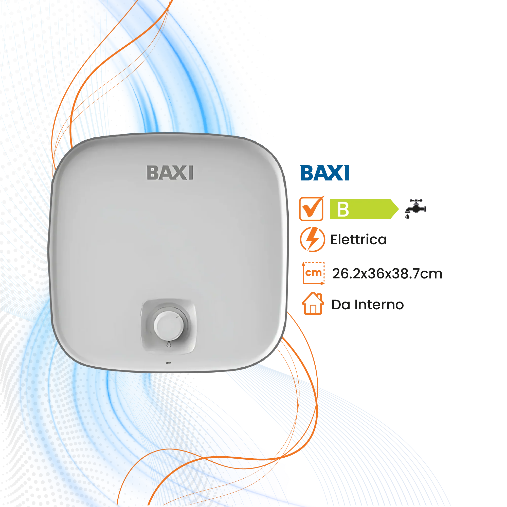 Scaldabagno Baxi AcquaPocket Elettrico Sopralavello/Sottolavello