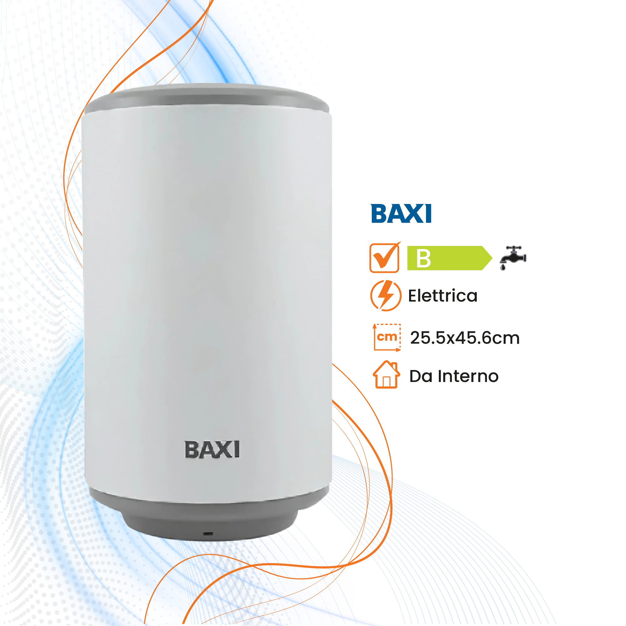 Scaldabagno Baxi Extra+ Elettrico Sopralavello/Sottolavello