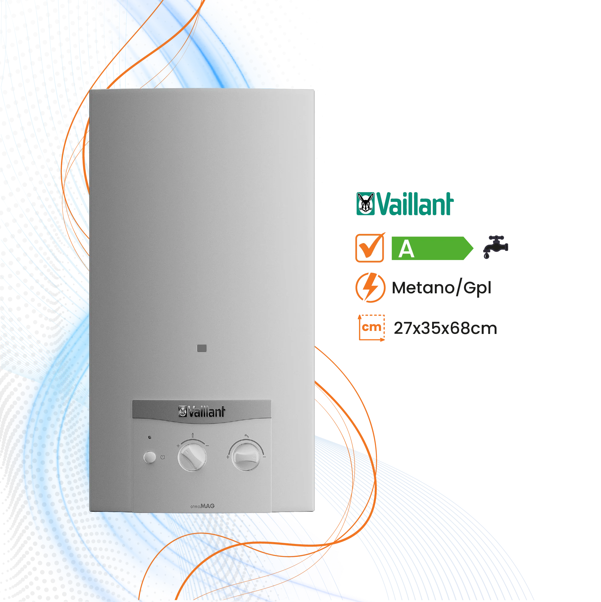 Scaldabagno Vaillant atmoMAG 14LT a Gas Tiraggio Naturale