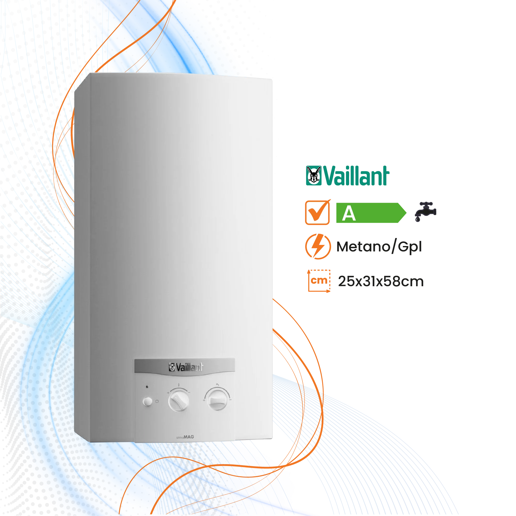 Scaldabagno Vaillant atmoMAG Mini 11LT a Gas Tiraggio Naturale