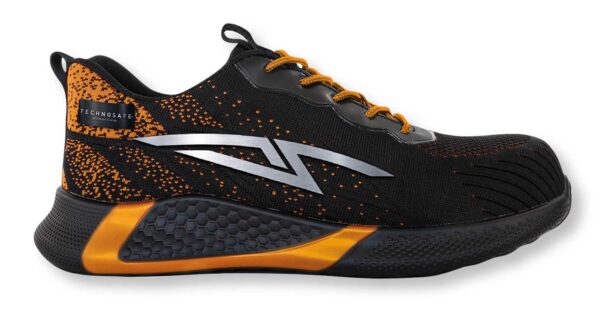 Scarpa sicurezza S3 Neon Nero/Arancio – Metal free, traspirante e resistente