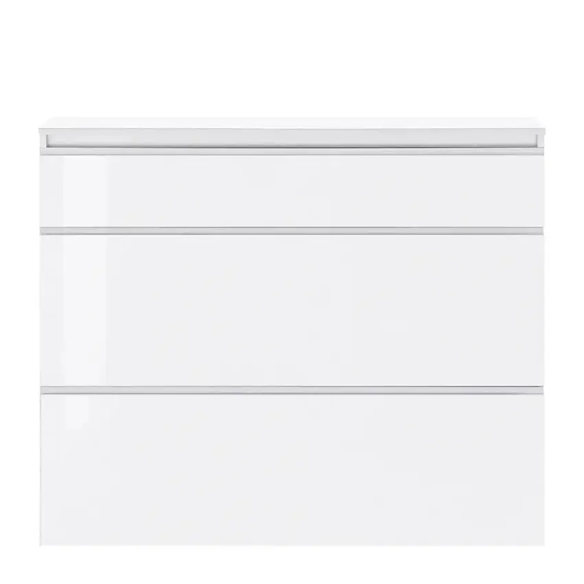 Scarpiera Moderna 2 Ante Battenti e 1 Antina Ribalta Bianco Laccato - Image 3