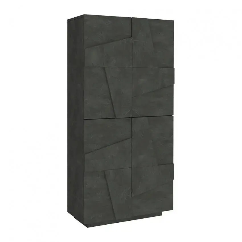 Scarpiera PING con 4 ante battenti dal design moderno in ardesia - Image 2