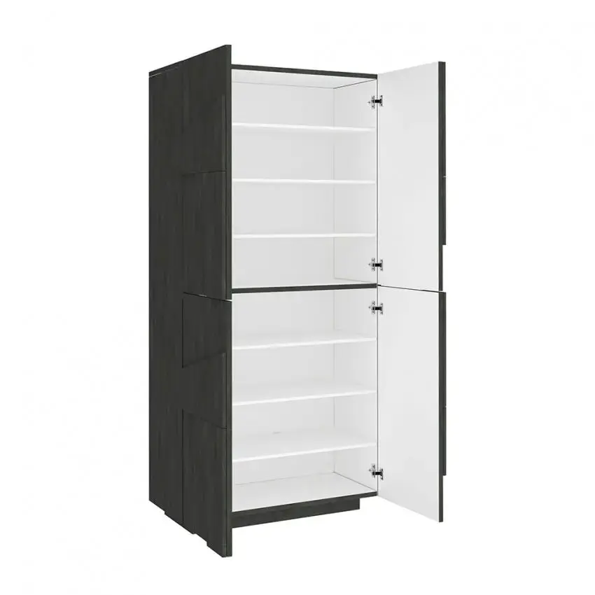 Scarpiera PING con 4 ante battenti dal design moderno in ardesia - Image 3