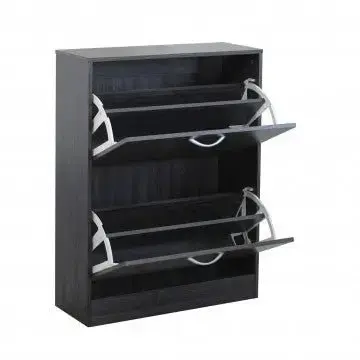 Scarpiera Sally Grigio Scuro: Legno, cm 60x24x80 - Image 4