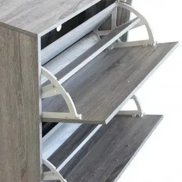 Scarpiera Vicky Grigio Chiaro: Legno, cm 60x24x115 - Image 5