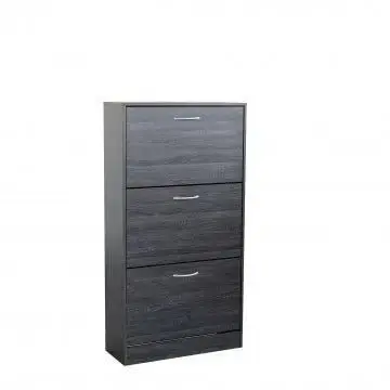 Scarpiera Vicky Grigio Scuro: Legno, cm 60x24x115