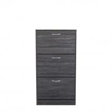 Scarpiera Vicky Grigio Scuro: Legno, cm 60x24x115 - Image 2