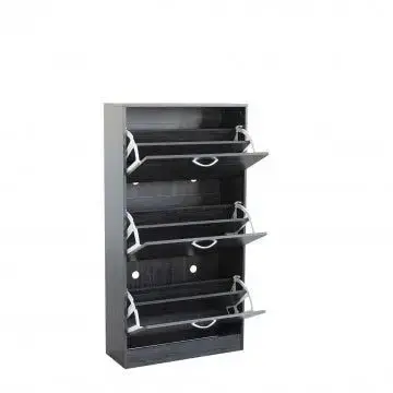 Scarpiera Vicky Grigio Scuro: Legno, cm 60x24x115 - Image 3