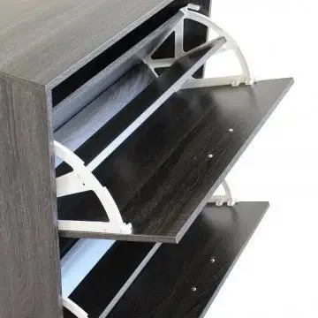 Scarpiera Vicky Grigio Scuro: Legno, cm 60x24x115 - Image 5