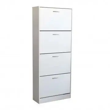 Scarpiera Wendy Bianca: Legno, cm 60x24x150