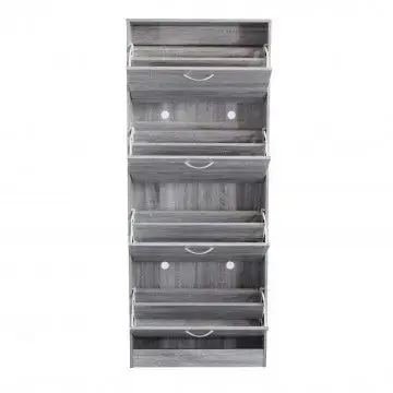 Scarpiera Wendy Grigio Chiaro: Legno, cm 60x24x150 - Image 4