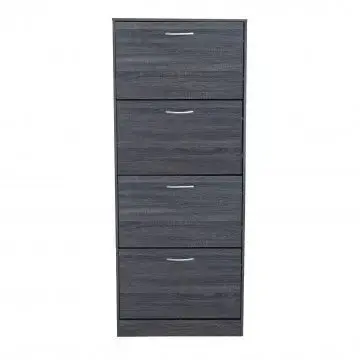 Scarpiera Wendy Grigio Scuro: Legno, cm 60x24x150 - Image 2