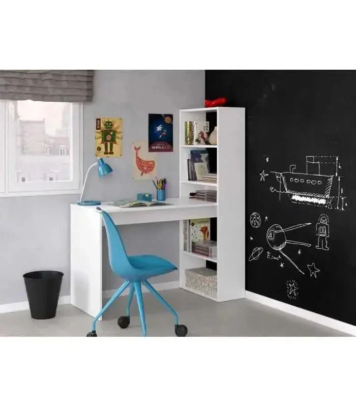 Scrivania Moderna con Scaffale Reversibile a 5 Scomparti - Design Funzionale - Image 5
