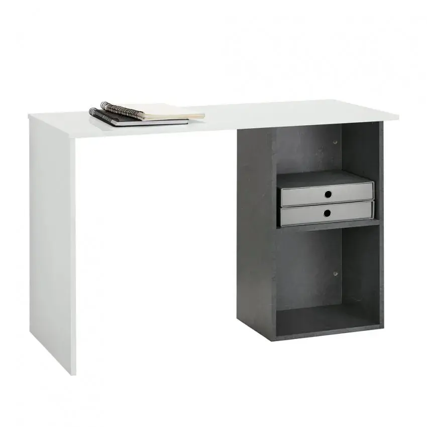 Scrivania Conti: Design Moderno Bianco Lucido - Image 3