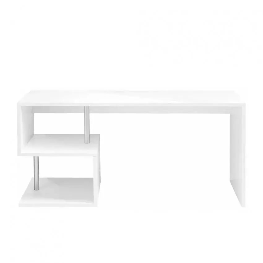 Scrivania ESSE 180: Design Moderno in Bianco Lucido - Image 2