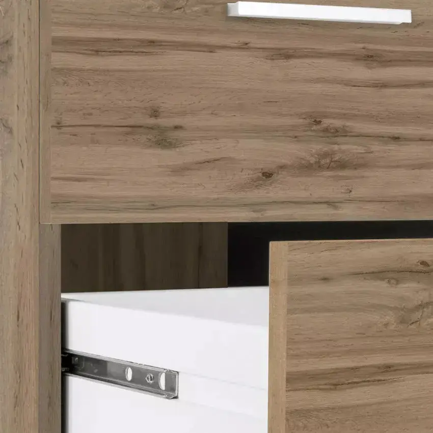 Scrivania Angolare New Selina 180-160 x 60 x 75 cm in Rovere - Image 10