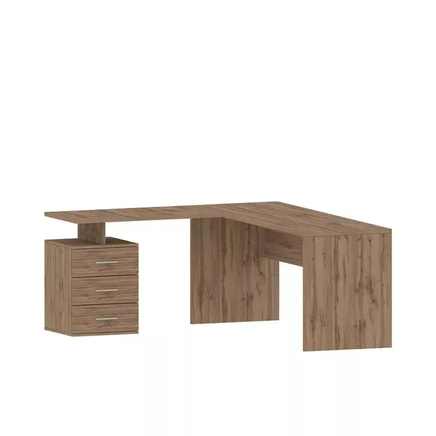 Scrivania Angolare New Selina 180-160 x 60 x 75 cm in Rovere - Image 2