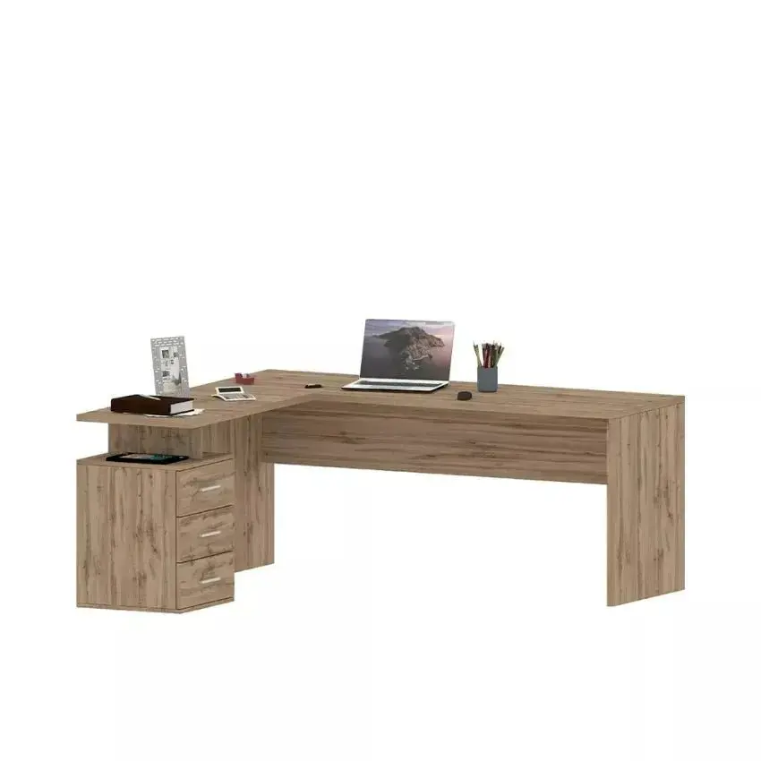 Scrivania Angolare New Selina 180-160 x 60 x 75 cm in Rovere - Image 8