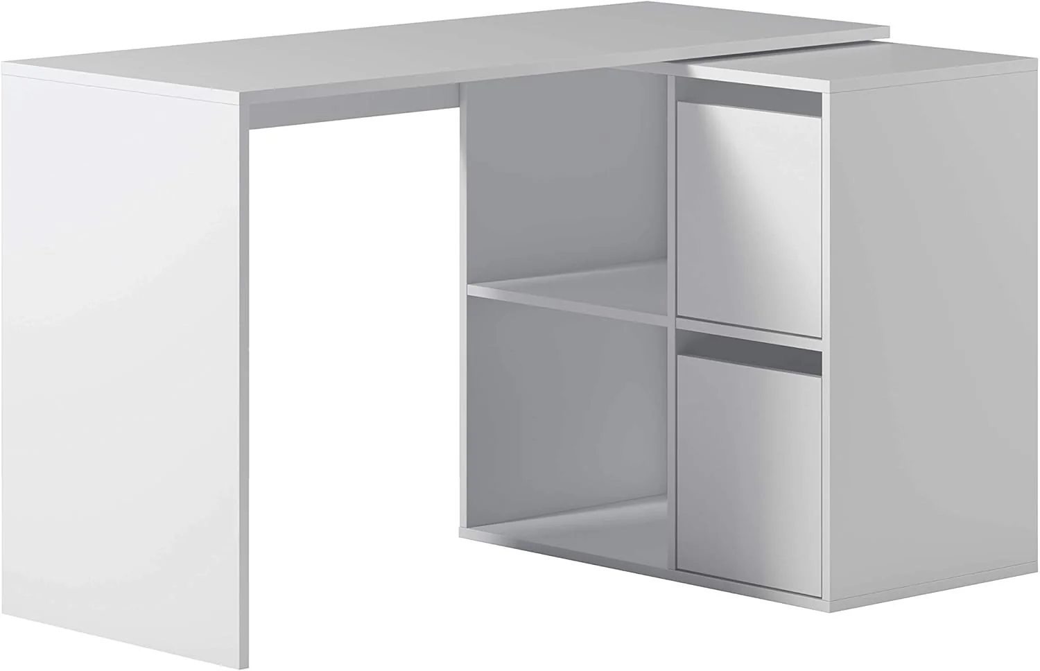 Scrittoio reversibile bianco pluriposizione - 120x49x78 cm regolabile - Image 3