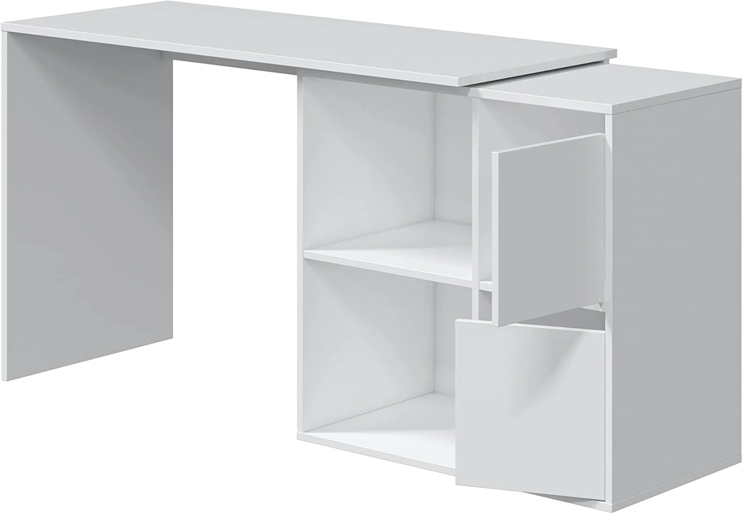 Scrittoio reversibile bianco pluriposizione - 120x49x78 cm regolabile - Image 4