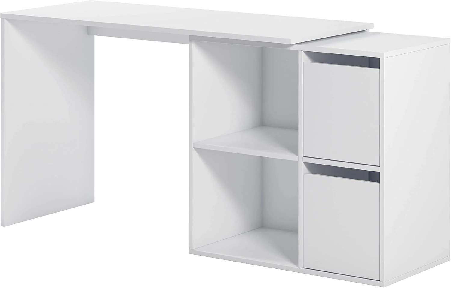 Scrittoio reversibile bianco pluriposizione - 120x49x78 cm regolabile - Image 5