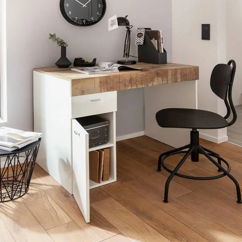 Scrivania SLIDING 100  design moderno larice bianco acero pereira - Image 15