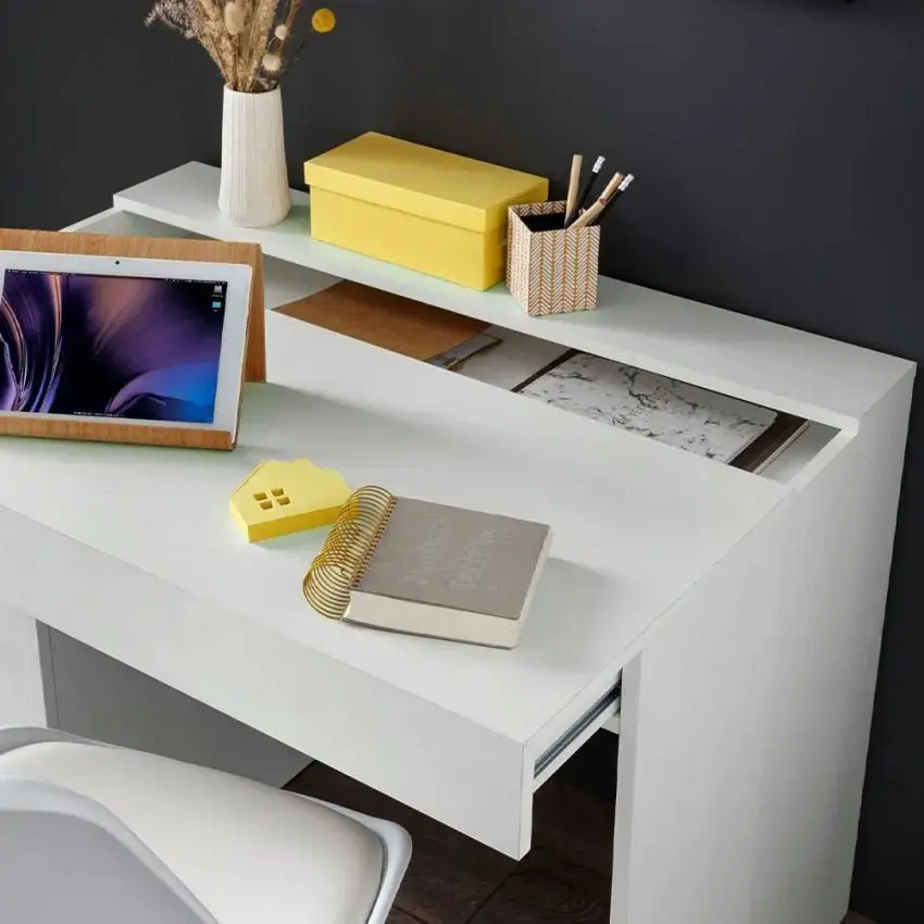 Scrivania SLIDING 100  design moderno larice bianco acero pereira - Image 17