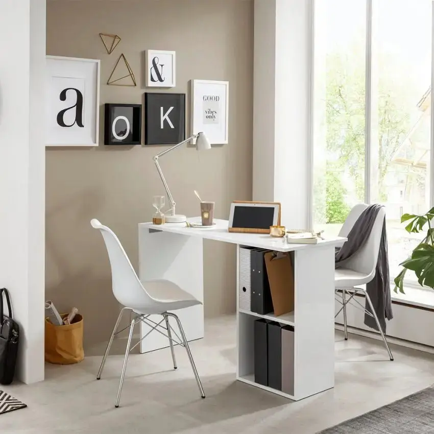 Scrivania SLIDING 100  design moderno larice bianco acero pereira - Image 35