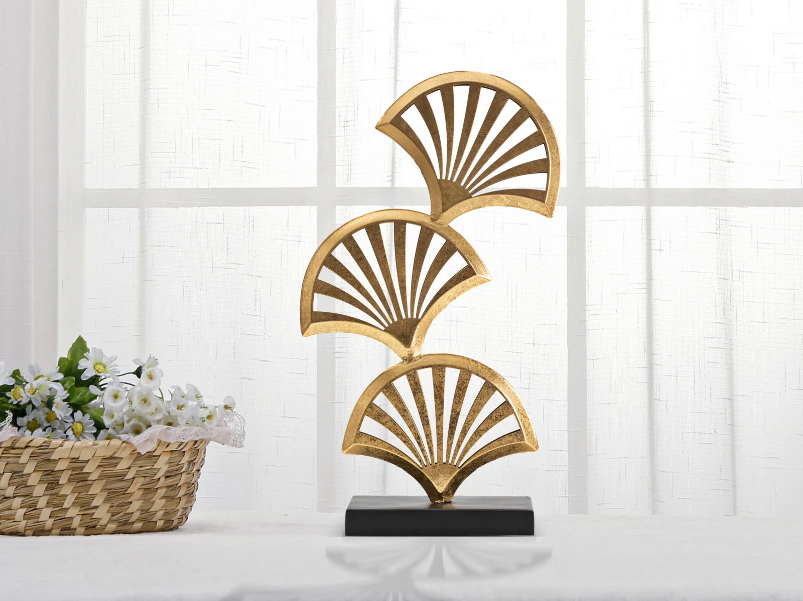 Scultura Elegante Foglia Triply 23,5x10x44 cm - Image 5