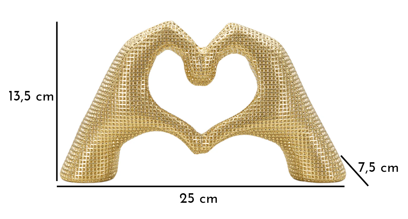 Scultura Lover Gold Cm 25X7,5X13,5 Per Ogni Ambiente Elegante - Image 7