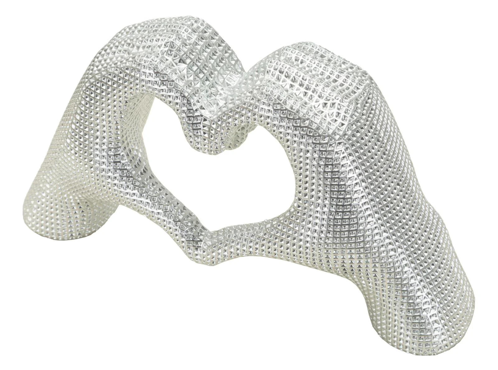 Scultura Lover Silver Cm 25X7,5X13,5 Elegante Decorazione - Image 3