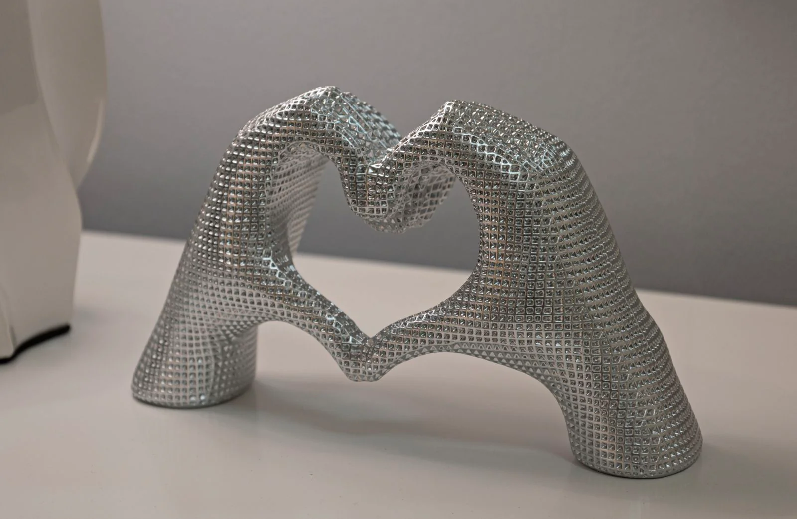 Scultura Lover Silver Cm 25X7,5X13,5 Elegante Decorazione - Image 6