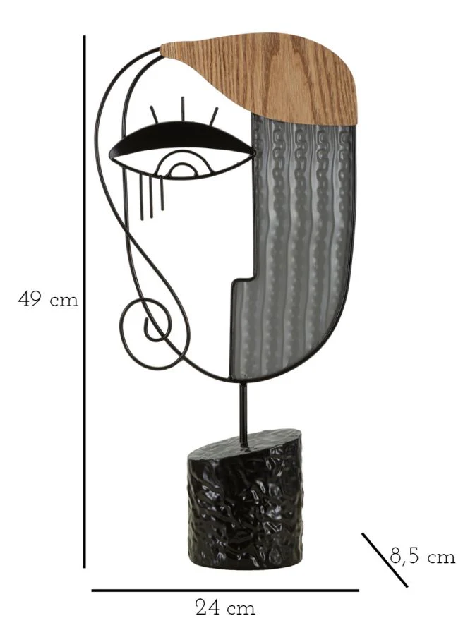 Scultura Cubista Elegante 24x8,5x49 cm - Image 6