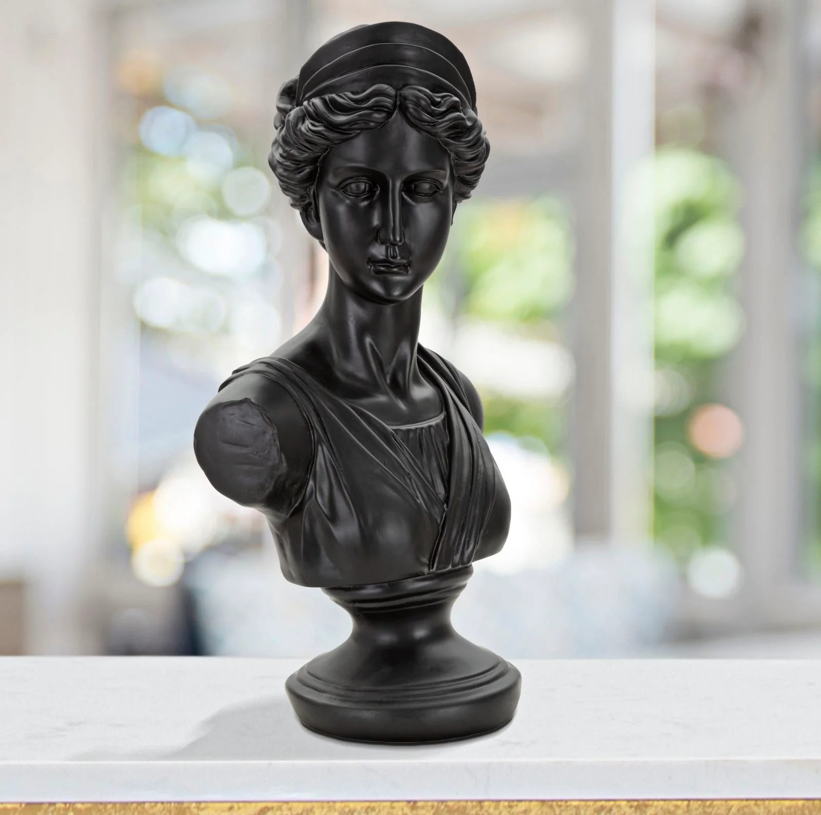 Scultura Donna Romana Nera 22x16x41 cm - Image 6