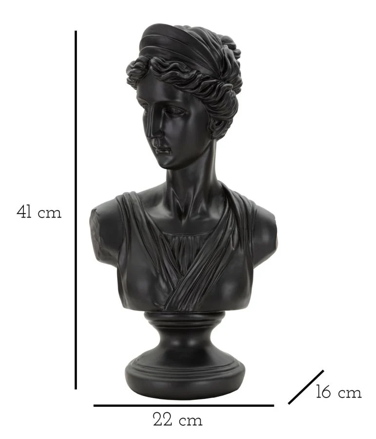 Scultura Donna Romana Nera 22x16x41 cm - Image 7