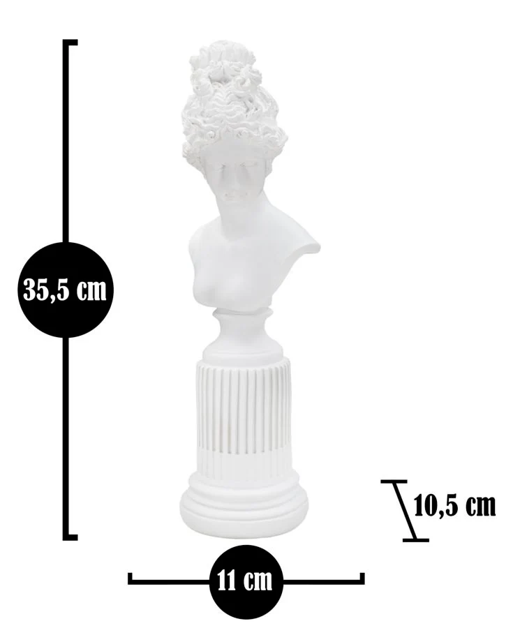 Scultura Elegante di Donna con Base - 11x10,5x35,5 cm - Image 7