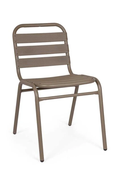 Sedia da Esterno in Acciaio Cappuccino 45,5x62x79h – Resistente e Elegante
