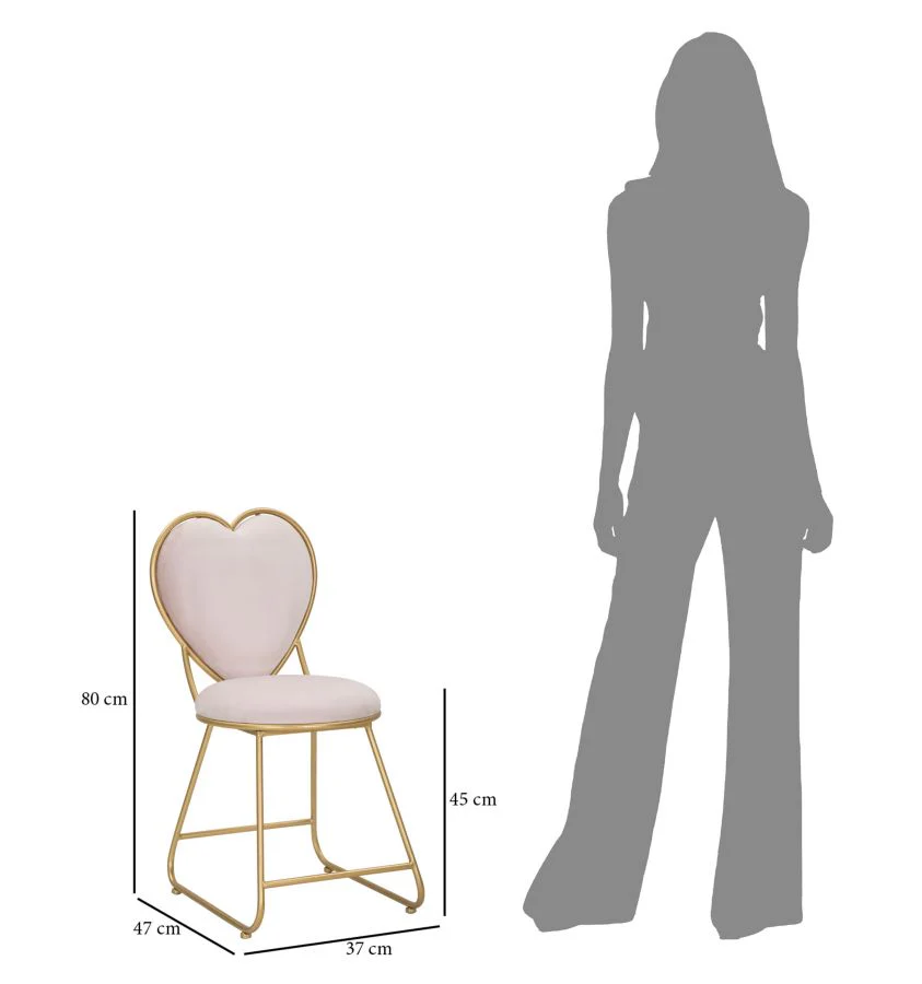Sedia Cuore Elegante cm 37x47x80 - Image 9