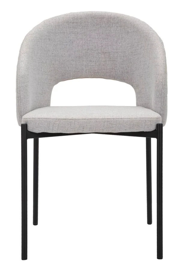 Set di 2 Sedie Helsinki Grigie Eleganza Retro 51x53x80 cm - Image 2