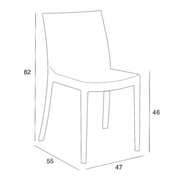 Sedia Matrix - Sedia impilabile in polipropilene con tappi antiscivolo cm 55 x 47 x 82 h - Image 5