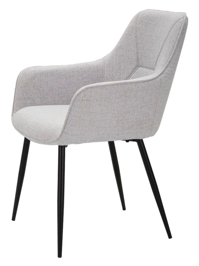 Set di Sedie Eleganti Vicenza Grigie 2 Pz 58x63x85,5 cm - Image 3