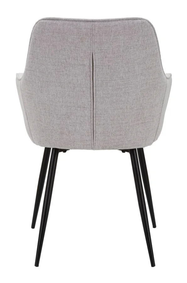 Set di Sedie Eleganti Vicenza Grigie 2 Pz 58x63x85,5 cm - Image 4