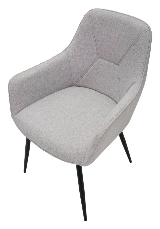 Set di Sedie Eleganti Vicenza Grigie 2 Pz 58x63x85,5 cm - Image 5