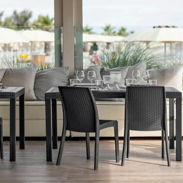Sedia Virginia - Seduta in Wicker con Struttura in Plastica Stampata - Image 11