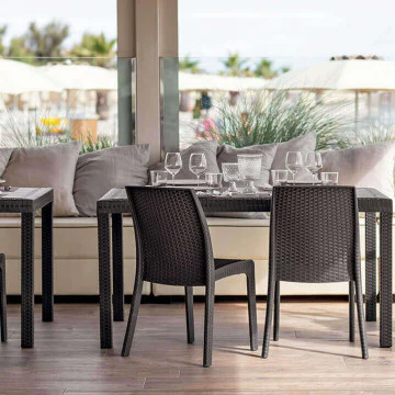 Sedia Virginia - Seduta in Wicker con Struttura in Plastica Stampata - Image 12