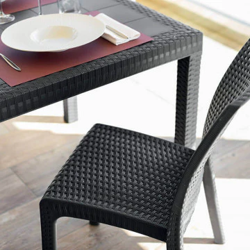 Sedia Virginia - Seduta in Wicker con Struttura in Plastica Stampata - Image 18