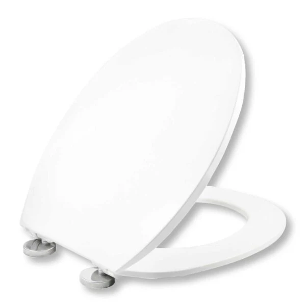 Sedile WC universale in termoindurente con chiusura rallentata e sistema estraibile